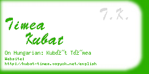 timea kubat business card